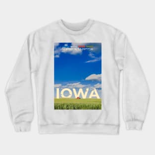 Iowa Travel Poster Crewneck Sweatshirt